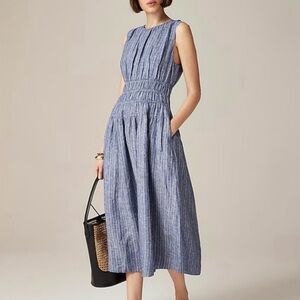 J Crew Hyacinth Linen Dress